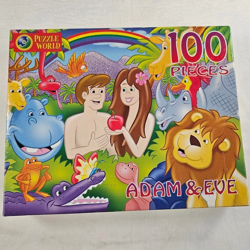Puzzle World Adam & Eve 100 Piece Jigsaw Puzzle Vintage 1999 Leap Year 10044 NEW